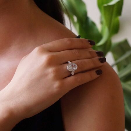 Γυναικείο Δαχτυλίδι 925 Με Οβάλ Ζιργκόν Ασημένιο