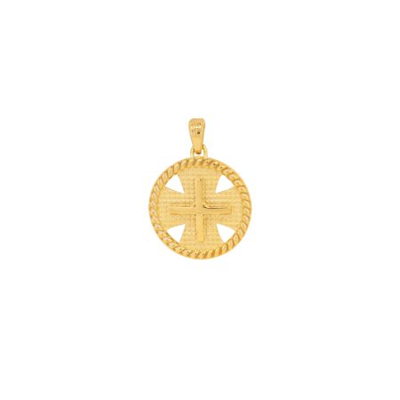 Χρυσό Κωνσταντινάτο Με Μαργαριτάρι Πίσω14Κ