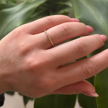 Μισόβερο Δαχτυλίδι Με Μπριγιάν Σε Χρυσό 18Κ