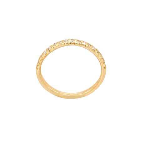 Μισόβερο Δαχτυλίδι Με Μπριγιάν Σε Χρυσό 18Κ