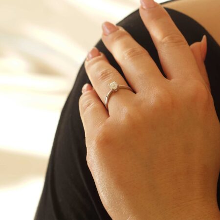 Μονόπετρο Δαχτυλίδι Με Διαμάντι 18 Καράτια