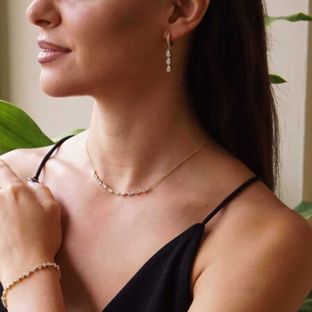 Επίχρυση Ριβιέρα Με Διάφορες Πέτρες Ζιργκόν 925