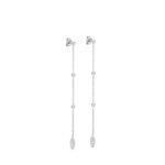 Σκουλαρίκια Κρεμαστά Σε Λευκόχρυσο 18Κ