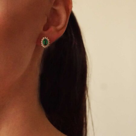 Σκουλαρίκια Ροζέτες 18Κ