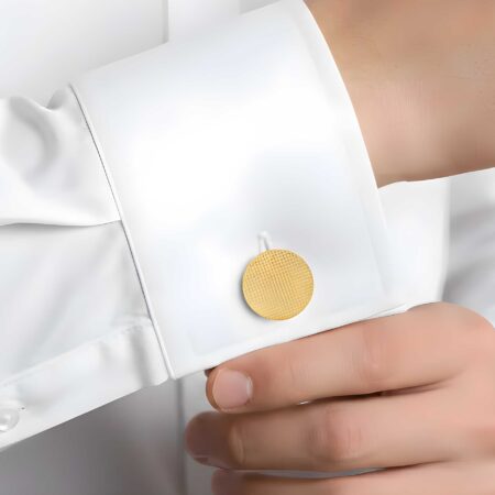 Στρογγυλά Ανάγλυφα Μανικετόκουμπα 925