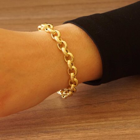 Βραχιόλι Αλυσίδα Επίχρυσο Γυναικείο 925 (κωδ: AB252)
