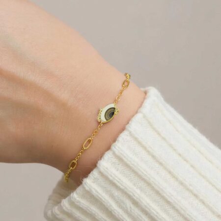 Βραχιόλι Με Μάτι Από Ασήμι 925 Και Ζιργκόν