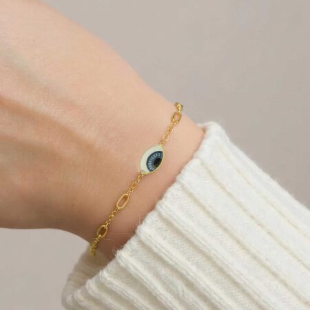 Βραχιόλι Με Μάτι Ασήμι 925 Και Σμάλτο