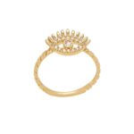 Χρυσό Δαχτυλίδι Ματάκι 14Κ Με Πέτρες Ζιργκόν