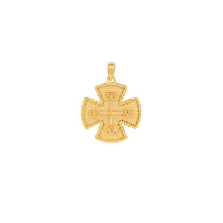 Χρυσό Φυλαχτό Κωνσταντινάτο Διπλής Όψης 14Κ
