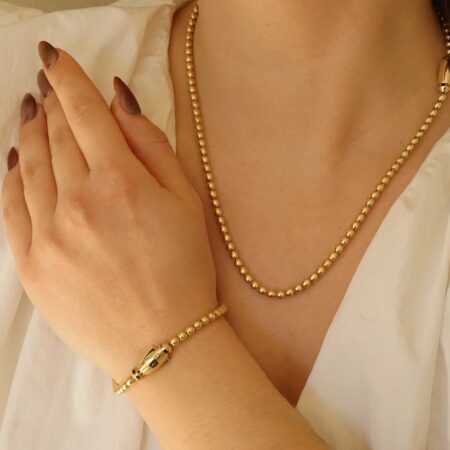 Χρυσό Βραχιόλι Με Μπίλιες 14 Καράτια