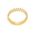 Δαχτυλίδι Μισόβερο Με Μπριγιάν Σε Χρυσό 18Κ