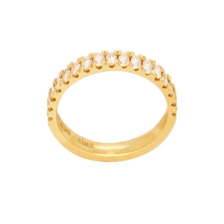 Δαχτυλίδι Μισόβερο Με Μπριγιάν Σε Χρυσό 18Κ