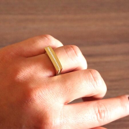 Γυναικείο Χρυσό Δαχτυλίδι 14Κ Με Πέτρες Ζιργκόν