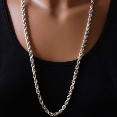 Unisex Ασημένια Αλυσίδα Rope 925 Μήκους 73,00 cm