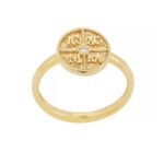 Χρυσό Δαχτυλίδι Κωνσταντινάτο 18Κ Με Μπριγιάν