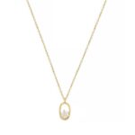 Χρυσό Μενταγιόν Μονόπετρο 9Κ