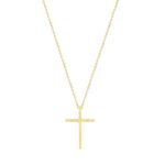 Χρυσός Βαπτιστικός Σταυρός Με Μπριγιάν 14Κ