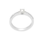 Δαχτυλίδι Με Μπριγιάν Λευκόχρυσο 18Κ