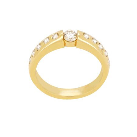 Δαχτυλίδι Με Διαμάντια Χρυσό 18Κ