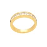 Δαχτυλίδι Μισόβερο Με Διαμάντια Χρυσό 18Κ