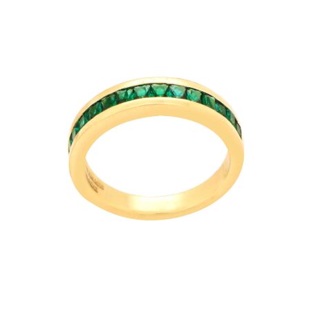 Δαχτυλίδι Μισόβερο Με Σμαράγδια Σε Χρυσό 18Κ