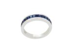 Δαχτυλίδι Μισόβερο Με Ζαφείρια Σε Λευκόχρυσο 18Κ