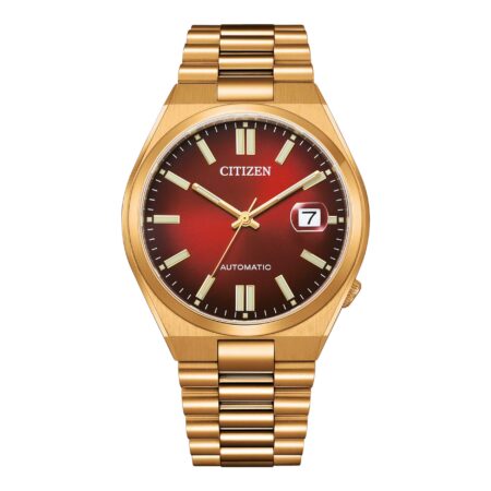 Επίχρυσο Ρολόι Citizen Tsuyosa Automatic Με Κόκκινο Καντράν (NJ0153-82X)