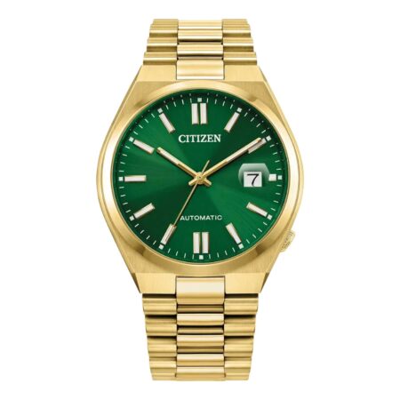 Επίχρυσο Ρολόι Citizen Tsuyosa Automatic Με Πράσινο Καντράν (NJ0152-51X)