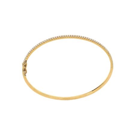 Γυναικεία Χειροπέδα Με Μπριγιάν Σε Χρυσό 18Κ