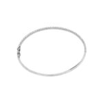 Γυναικεία Χειροπέδα Με Μπριγιάν Σε Λευκόχρυσο 18Κ