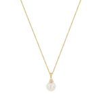 Μενταγιόν Με Μπριγιάν Και Μαργαριτάρι Σε Χρυσό 18Κ