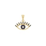 Μενταγιόν Μάτι Χρυσό 14Κ Με Σμάλτο
