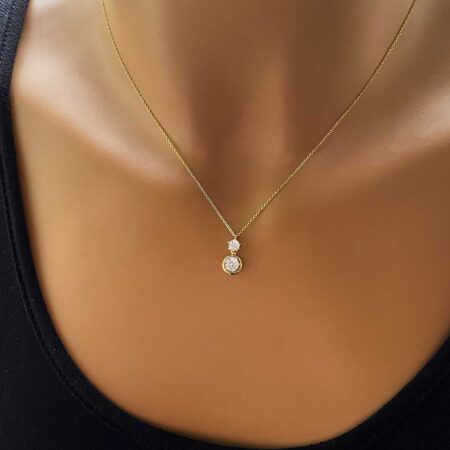 Μενταγιόν Με Ζιργκόν Πέτρες Σε Χρυσό 9 Καράτια