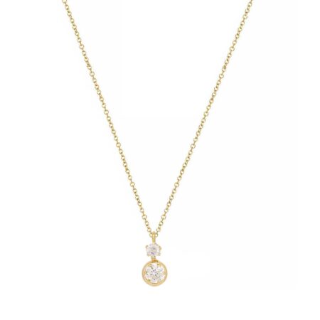 Μενταγιόν Με Ζιργκόν Πέτρες Σε Χρυσό 9Κ