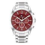 Tommy Hilfiger Ρολόι Με Κόκκινο Καντράν Και Μπρασελέ 1782559