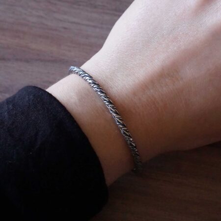 Unisex Βραχιόλι Ασημένιο 925 Με Oxyde