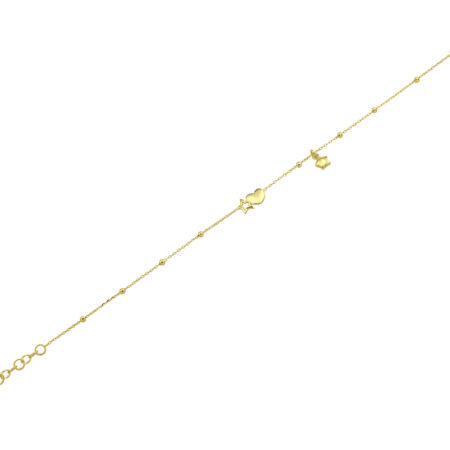 Βραχιόλι Αλυσίδα Επίχρυσο Από Ασήμι 925