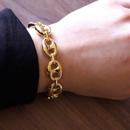 Επίχρυσο Βραχιόλι Αλυσίδα Γυναικεία Από Ασήμι 925