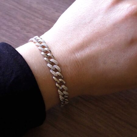 Βραχιόλι Αλυσίδα Με Ζιργκόν Πέτρες Ασημένιο 925