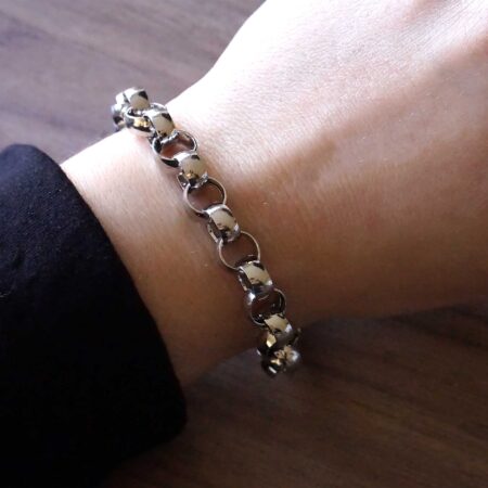 Βραχιόλι Ασημένιο Με Κρίκους 925 Γυναικείο