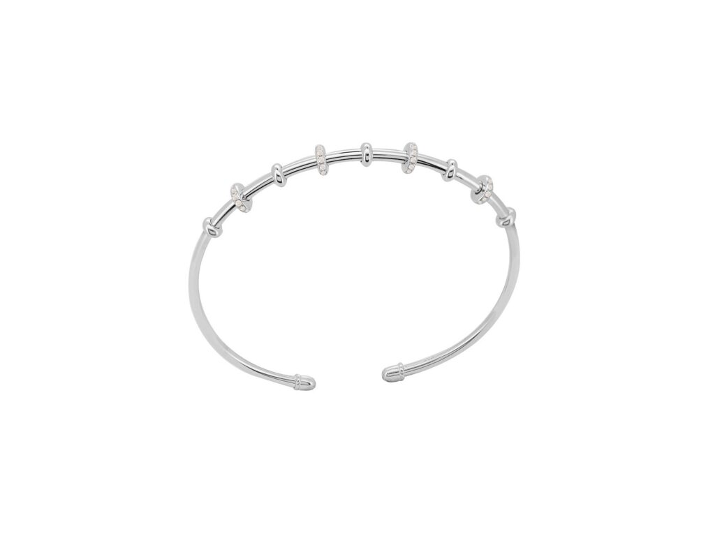 Βραχιόλι Χειροπέδα Με Πέτρες Ζιργκόν Σε Ασήμι 925