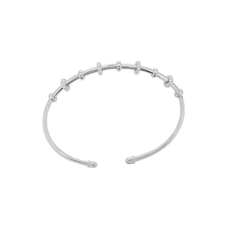 Βραχιόλι Χειροπέδα Με Πέτρες Ζιργκόν Σε Ασήμι 925