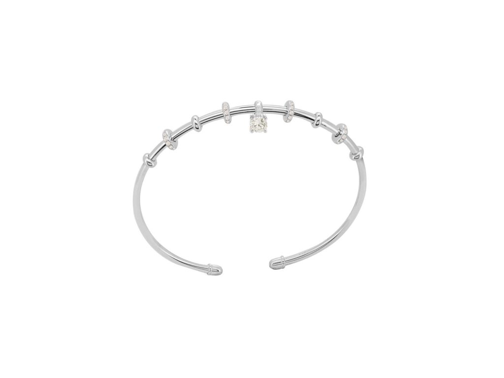 Βραχιόλι Χειροπέδα Με Ζιργκόν Ασημένιο 925