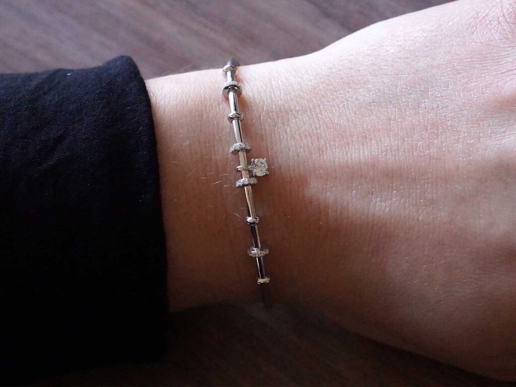 Βραχιόλι Χειροπέδα Με Ζιργκόν Ασήμι 925