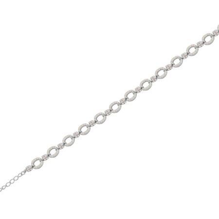 Βραχιόλι Γυναικείο Ασημένιο 925 Με Πέτρες Ζιργκόν