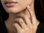 Δίχρωμο Μονόπετρο Δαχτυλίδι Swarovski Σε Χρυσό 14 Καράτια