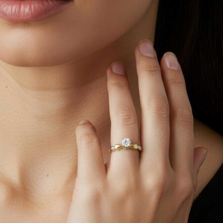Swarovski Δαχτυλίδι Χρυσό Δίχρωμο 14 Καράτια