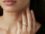 Swarovski Μονόπετρο Χρυσό 14 Καράτια Σε Διχρωμία