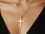 Unisex Χρυσός Σταυρός 14 Καράτια